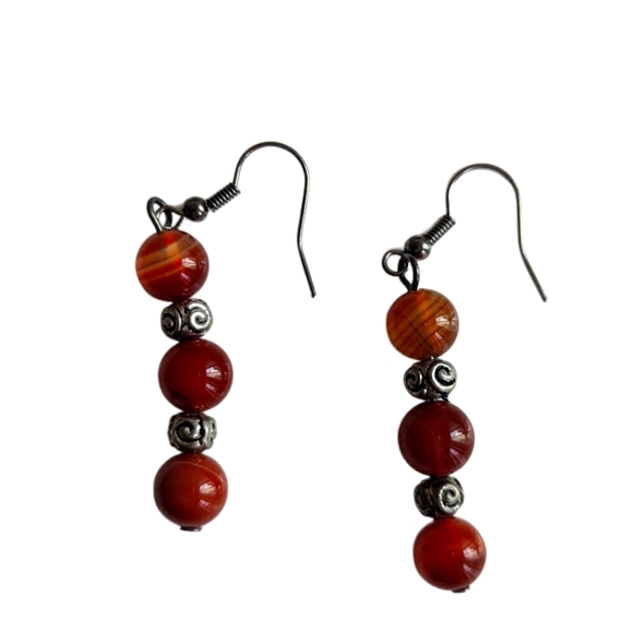 Agate Beaded Earrings - Picture 1 of 1